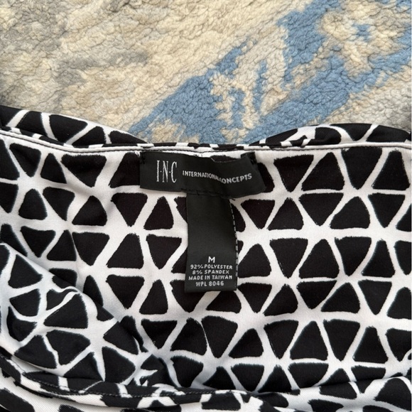 INC International Concepts Black and White Patterned Maxi Tank Dress - Picture 9 of 9